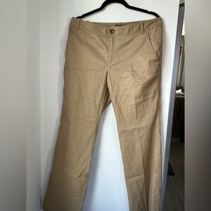 Beige Stretch Fabric Pants